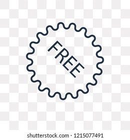 Free vector outline icon isolated on transparent background, high quality linear Free transparency concept can be used web and mobile