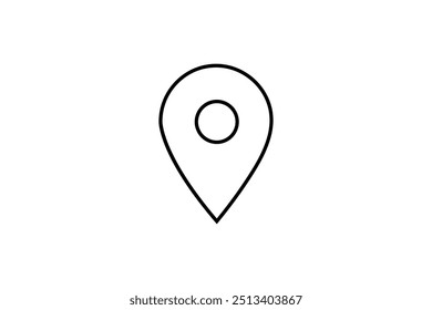 free vector outline location icon
