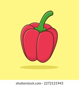 Dibujo vectorial libre de paprika vegetal cartografía vectorial ilustración de icono vegetal concepto de icono aislado 
