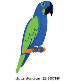 Free vector parrot on note template illustration.