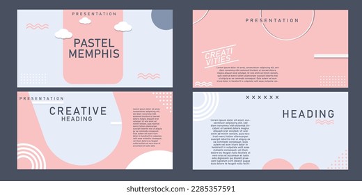 Free vector pastel neo memphis presentation template pack
can be used as a background for presentations
and other media needs