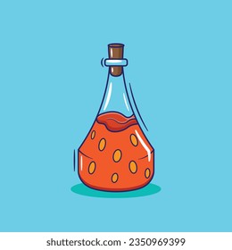 Free vector of poison illustration for halloween celebration. flat cartoon icon mascot.