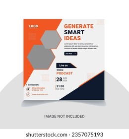 Free Vector post for webinar event business and corporate social media banner or Instagram post template Design
