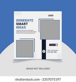 Free Vector post for webinar event business and corporate social media banner or Instagram post template Design