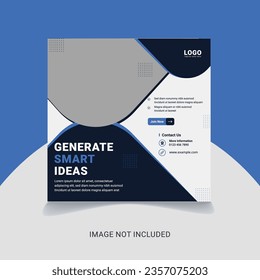 Free Vector post for webinar event business and corporate social media banner or Instagram post template Design