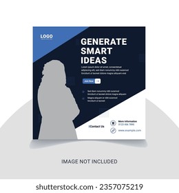 Free Vector post for webinar event business and corporate social media banner or Instagram post template Design