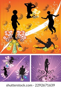 Free vector of poster for a dance shows a woman dancing on a track