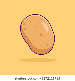 Dibujo vectorial libre de patata vegetal cartografía vectorial ilustración de icono vegetal concepto de icono aislado 