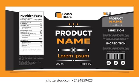 Free vector premium quality product packaging label template