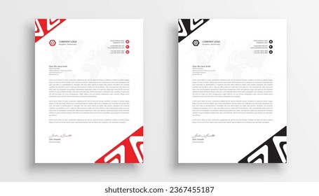  Free vector professional business letterhead template design