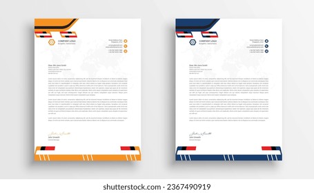 Free vector professional business letterhead template design