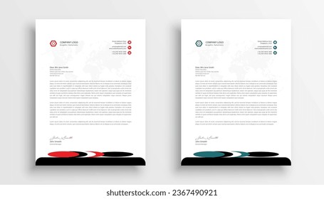 Free vector professional business letterhead template design