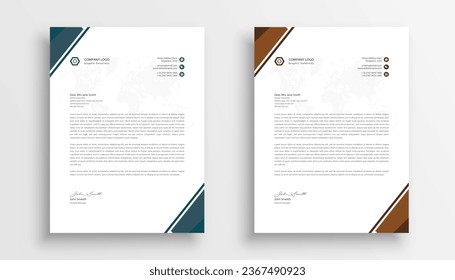 Free vector professional business letterhead template design