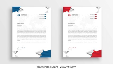 Free vector professional business letterhead template design