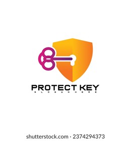 Free vector Protection key logo design. creative design