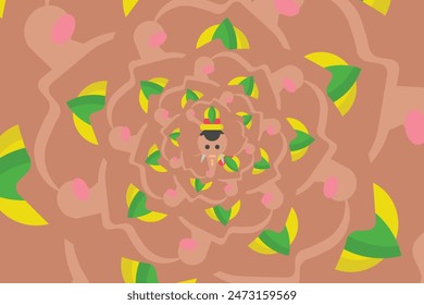 Free vector psychedelic optical illusion wallpaper or background
