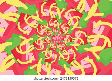 Free vector psychedelic optical illusion wallpaper or background