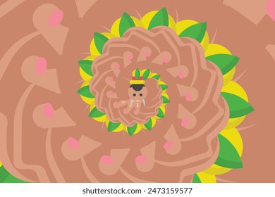 Free vector psychedelic optical illusion wallpaper or background