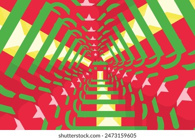 Free vector psychedelic optical illusion wallpaper or background