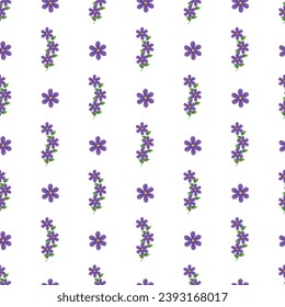 Free vector purple flowers pattern on white background