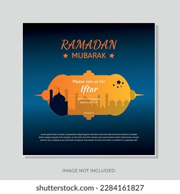 Free vector ramadan kareem islamic greeting in paper style