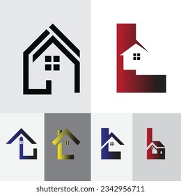 Kostenloses Design des Vektorlogos für Immobilien