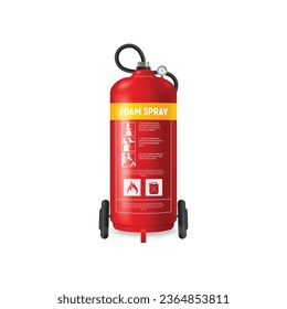 Free vector realistic fire extinguisher set with isolated portable fire-fighting units of different shape on transparent background illustration