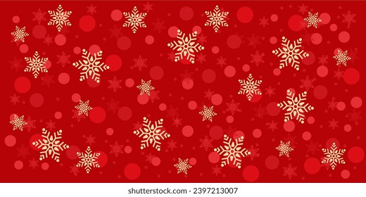 Free vector red christmas background with snowflakes lights design