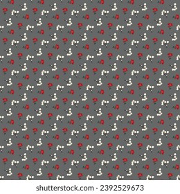 Free vector Red and white small flowers with background .