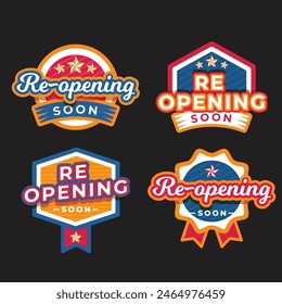 Free vector re-opening soon illustration