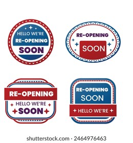 Free vector re-opening soon illustration