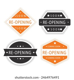 Free vector re-opening soon illustration