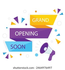 Free vector re-opening soon illustration