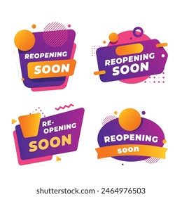 Free vector re-opening soon illustration
