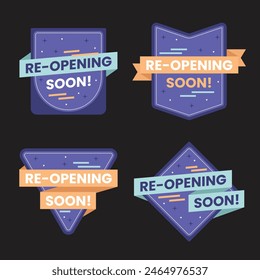 Free vector re-opening soon illustration