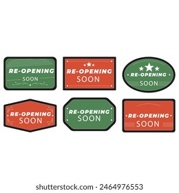 Free vector re-opening soon illustration
