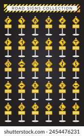Free vector road or traffic sign collection	
