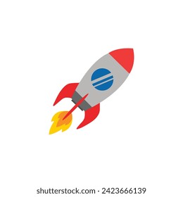 Free vector rocket shape logo template