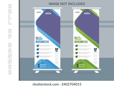 Free vector roll up banner design template