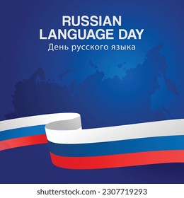 Free Vector Russian language day illustration