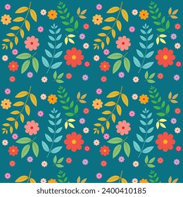 Vector libre sin fisuras hermoso patrón floral