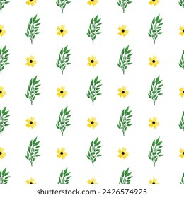Free vector seamless pattern by leaves.