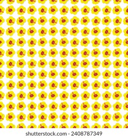 Free vector seamless pattern with china rose flowers.
