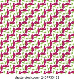 Free vector seamless red flowers pattern.