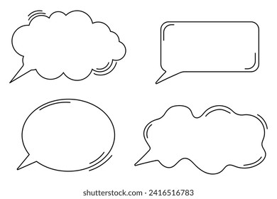 Free vector set of bubble messages