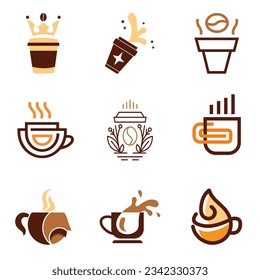 Free vector set of coffee elements and coffee accessories vector art Illustration