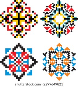 Free vector set of colorful floral mandalas