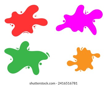 Kostenlose Vektorgrafik-Set mit farbigen Splash-Elementen