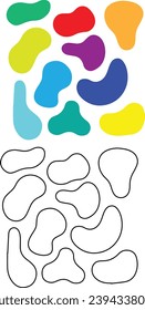 Free vector set of colorfull blobs vectors and symbols icons 