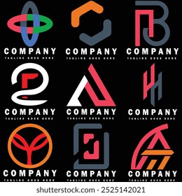 Free vector set of company logo design